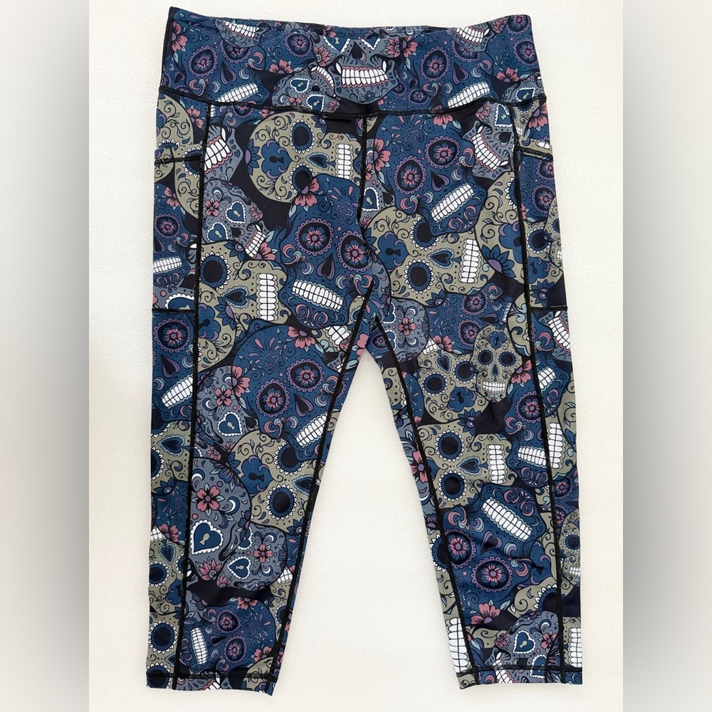 Constantly Varied Gear CVG Skull Print Leggings XXL Squat Approved High-Waisted